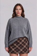 Load image into Gallery viewer, Plus Center Seam Mock Neck Relaxed Sweat
