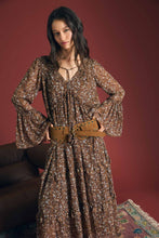 Load image into Gallery viewer, Floral Organza V Neck Long Sleeve Tunic
