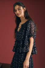 Load image into Gallery viewer, Floral Smocked Neckline Front Tie Puff S
