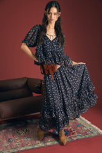 Load image into Gallery viewer, Floral Ruffled Tiered Hem Midi Skirt
