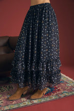Load image into Gallery viewer, Floral Ruffled Tiered Hem Midi Skirt

