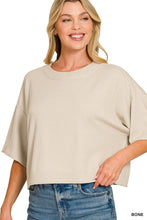 Load image into Gallery viewer, Mock Neck Short Sleeve Boxy Sweater

