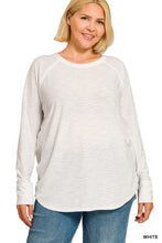 Load image into Gallery viewer, Plus Cotton Slub Jersey Long Sleeve Tee
