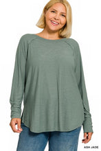 Load image into Gallery viewer, Plus Cotton Slub Jersey Long Sleeve Tee
