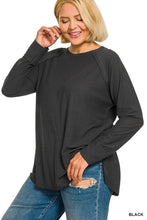 Load image into Gallery viewer, Plus Cotton Slub Jersey Long Sleeve Tee
