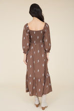 Load image into Gallery viewer, Floral Embroidery Long Sleeve Smocked Mi

