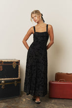 Load image into Gallery viewer, Burnout Floral Square Neck Midi Dress

