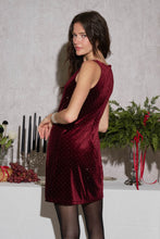 Load image into Gallery viewer, Rhinestone Dot Sleeveless Boat Neck Mini
