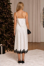 Load image into Gallery viewer, Contrast Lace Trim Spaghetti Strap Midi
