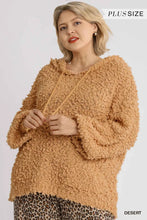 Load image into Gallery viewer, PLUS Fuzzy Hooded Pullover Sweatshirt
