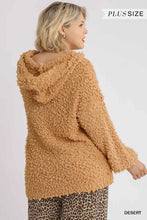 Load image into Gallery viewer, PLUS Fuzzy Hooded Pullover Sweatshirt
