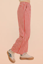 Load image into Gallery viewer, Elastic Waist Checkered Casual Pants
