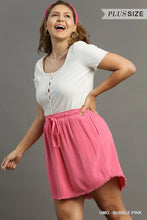 Load image into Gallery viewer, PLUS High Waist High Low Fringe Hem Skir
