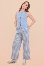 Load image into Gallery viewer, Elastic Waist Checkered Casual Pants
