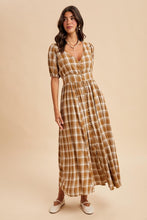 Load image into Gallery viewer, Plaid Button Down Maxi Dress
