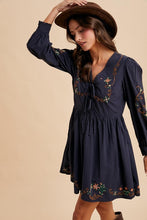 Load image into Gallery viewer, Embroidered Cotton Mini Dress
