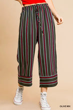 Load image into Gallery viewer, High Waist Striped Pants with Elastic Wa
