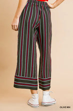 Load image into Gallery viewer, High Waist Striped Pants with Elastic Wa
