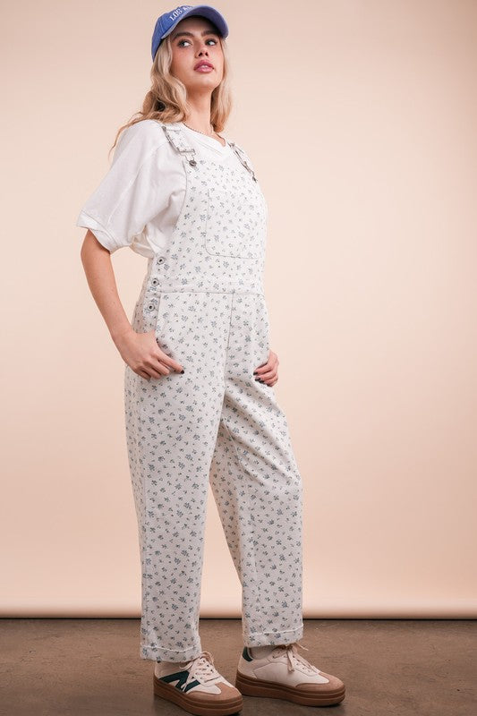 Floral Printed Casual Overall Jumpsuit