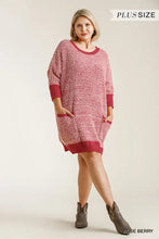 Load image into Gallery viewer, PLUS 3/4 Sleeve Sweater Dress and Ribbed
