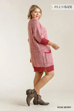 Load image into Gallery viewer, PLUS 3/4 Sleeve Sweater Dress and Ribbed
