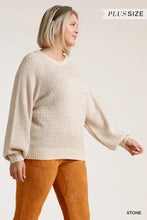 Load image into Gallery viewer, PLUS Popcorn Sweater with Ribbed Hem
