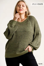 Load image into Gallery viewer, PLUS Popcorn Sweater with Ribbed Hem
