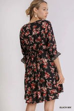 Load image into Gallery viewer, Floral V Neck Baby Doll Dress
