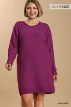 Load image into Gallery viewer, PLUS Sweater Dress with Ribbed Hem
