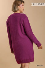 Load image into Gallery viewer, PLUS Sweater Dress with Ribbed Hem
