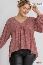 Load image into Gallery viewer, PLUS Babydoll Top with Open Back Detail
