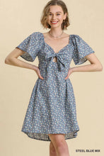 Load image into Gallery viewer, Floral Print Dress and Smocked Cut Out B

