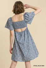 Load image into Gallery viewer, Floral Print Dress and Smocked Cut Out B
