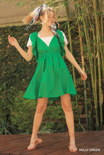 Load image into Gallery viewer, Poplin Sleeveless Back Crossover Strap Dress
