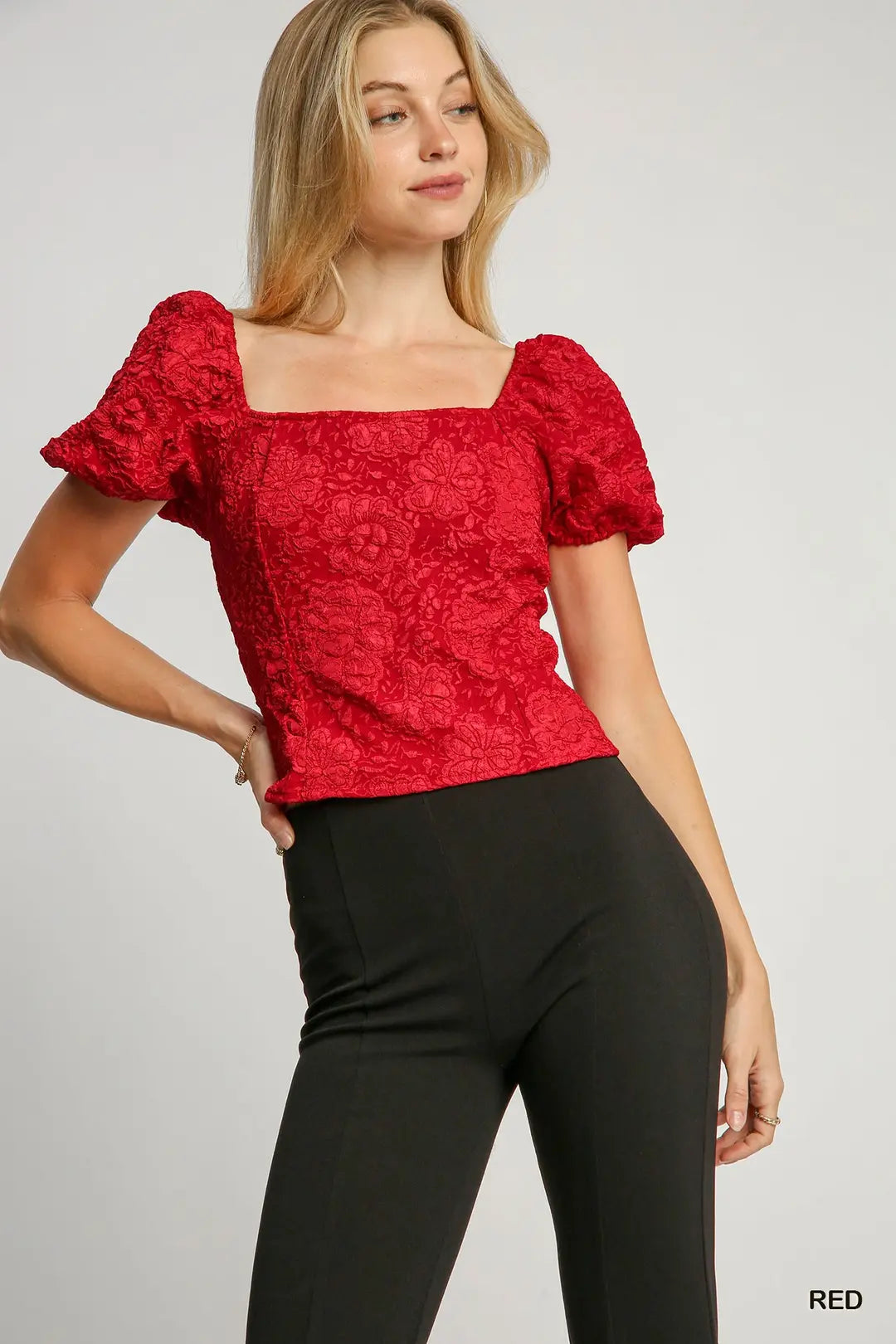 Jacquard Baby Doll Top