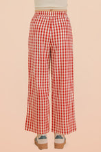 Load image into Gallery viewer, Elastic Waist Checkered Casual Pants
