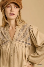 Load image into Gallery viewer, [K6230] Stone Wash Eyelet Detail Button Down Dre
