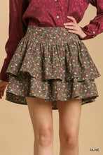 Load image into Gallery viewer, Floral Print Mineral Wash Layered Ruffle

