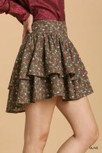 Load image into Gallery viewer, Floral Print Mineral Wash Layered Ruffle
