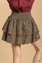 Load image into Gallery viewer, Floral Print Mineral Wash Layered Ruffle
