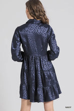 Load image into Gallery viewer, Animal Print Button Down Tiered Dress
