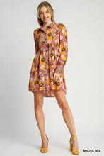 Load image into Gallery viewer, Floral Print Collared Mini Dress
