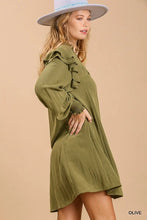 Load image into Gallery viewer, Snow Washed Ruffle Sleeve Dress
