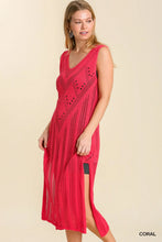 Load image into Gallery viewer, Sweater Knit V-Neck Slip Dress with Side
