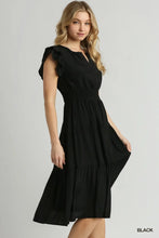 Load image into Gallery viewer, Flutter Sleeved Midi Dress with Smocked
