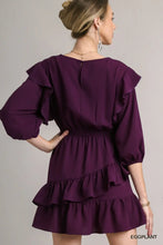 Load image into Gallery viewer, Asymmetrical Tiered Dress with Ruffle 3/
