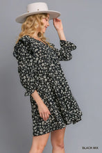 Load image into Gallery viewer, Flower Tiered Dress with Ric Rac Trim
