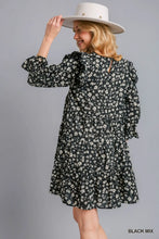 Load image into Gallery viewer, Flower Tiered Dress with Ric Rac Trim
