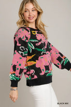 Load image into Gallery viewer, Animal Jacquard Print Pullover Sweater
