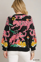 Load image into Gallery viewer, Animal Jacquard Print Pullover Sweater
